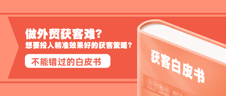 做外貿獲客難？想要投入精準效果好的獲客策略？那你一定不能錯過這本白皮書！